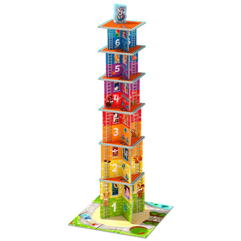 Mis primeros juegos: Rhino Hero JUNIOR - juego de motricidad y memoria - Imagen 4