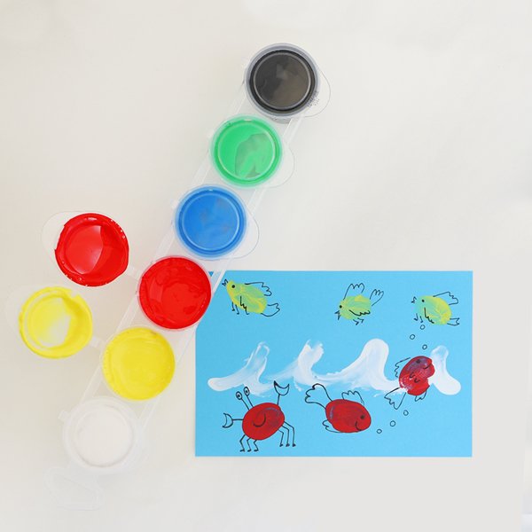 PINTURA DE DEDOS. 6 colores basicos 25ml. Primo - Imagen 3