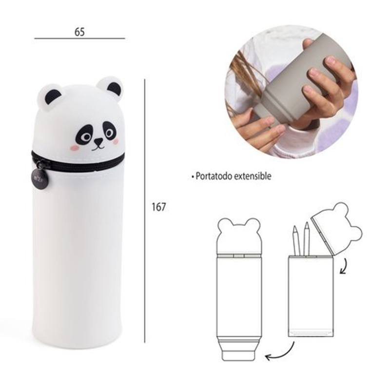 Estuche de Silicona 2 en 1 - Kawaii. Panda - Imagen 3