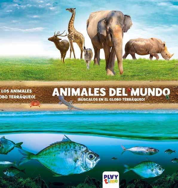 Kit globo terráqueo hinchable ANIMALES DEL MUNDO - Imagen 3