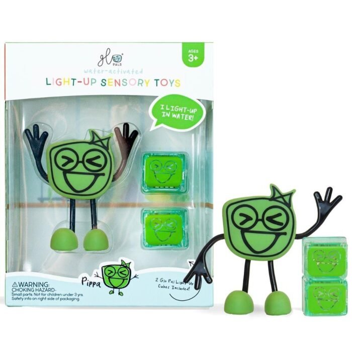 SET PERSONAJE + 2 CUBOS DE LUZ Glo Pals.  . Verde