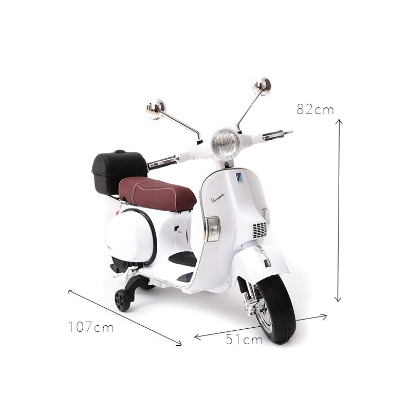 VESPA CLÁSICA OFICIAL 12V LICENCIA PIAGGIO Blanca - Imagen 11
