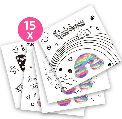 Cuaderno actividades RAINBOW LIBRO DE COLOREAR PELUCHE/LENTEJUELAS - Imagen 4