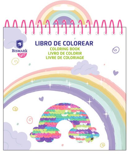 Cuaderno actividades RAINBOW LIBRO DE COLOREAR PELUCHE/LENTEJUELAS - Imagen 3
