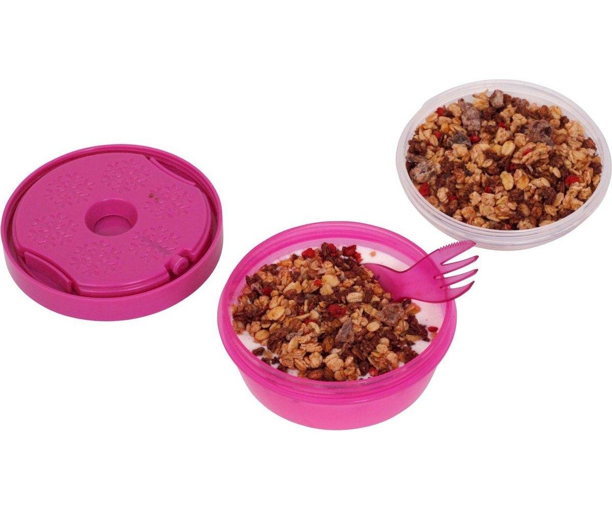 Caja Almuerzo con Tapa Refrigerante N'ice Cup Fucsia - Imagen 3