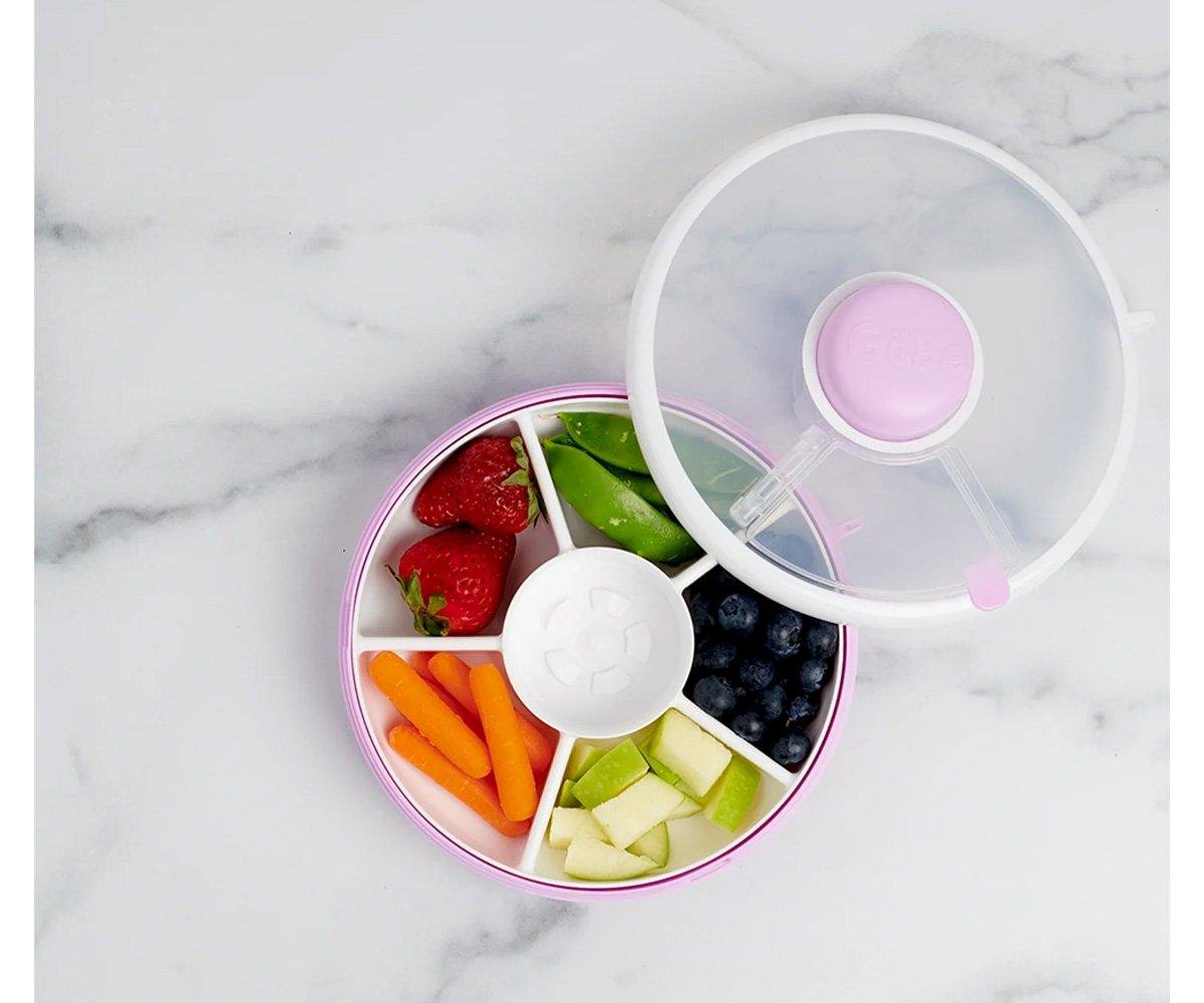 Caja Almuerzo Snack Spinner Flip, Correa de Mano y Hoja de Pegatinas Mint Green GöBe - Imagen 3