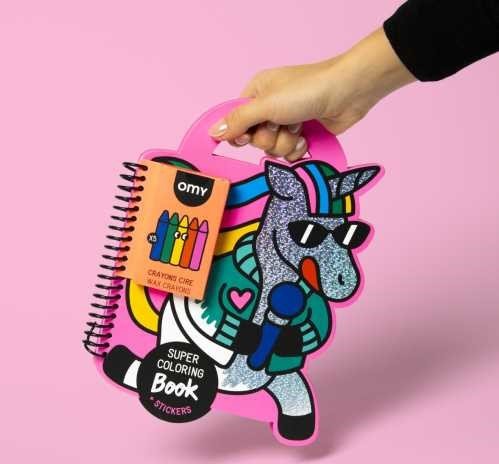 LIBRO OMY CON PINTURAS Y PEGATINAS UNICORNIO LILY - Imagen 6
