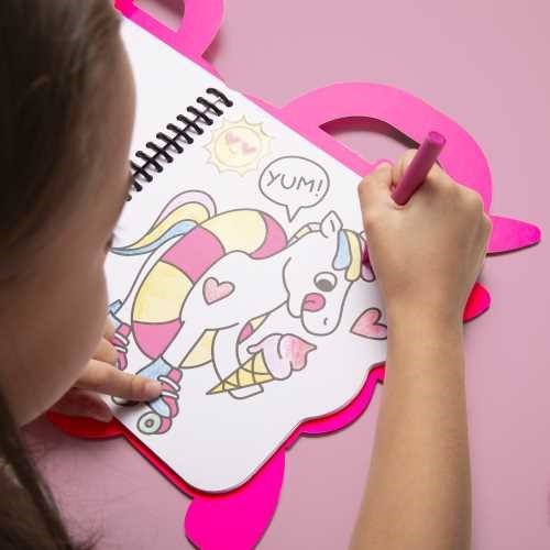 LIBRO OMY CON PINTURAS Y PEGATINAS UNICORNIO LILY - Imagen 5