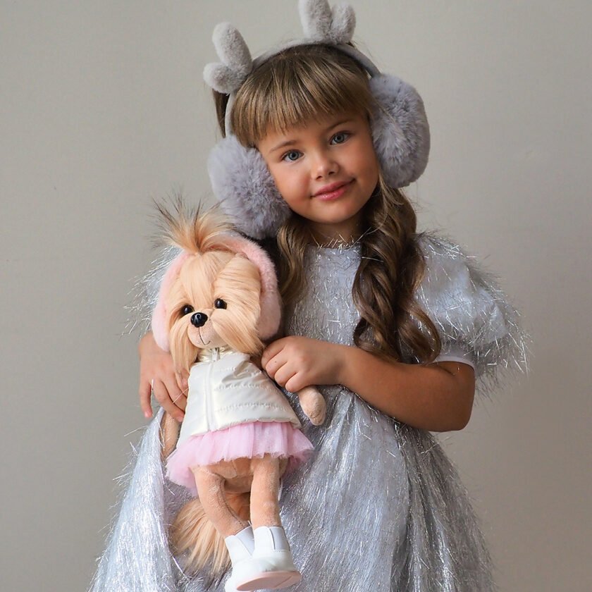 Peluche Lucky Doggy, Lucky Yoyo: Sueño rosa -38 cm - Imagen 4