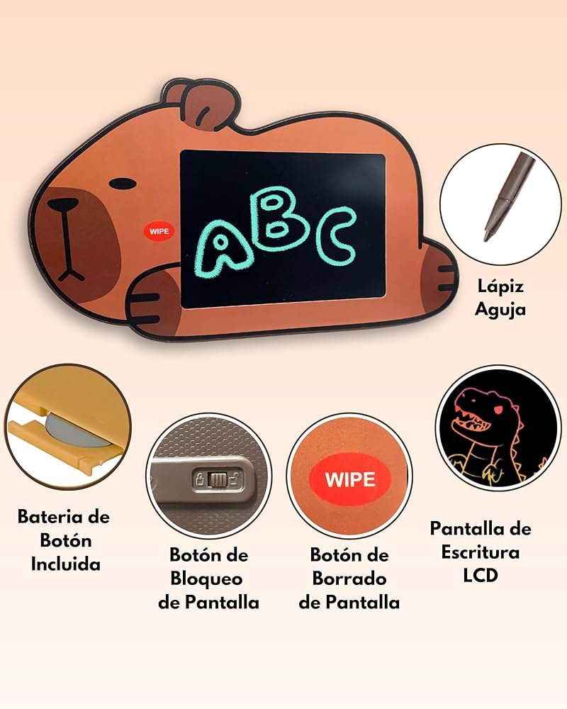 Pizarron Magico Juguete Capybara Tablet Didáctic - Imagen 3