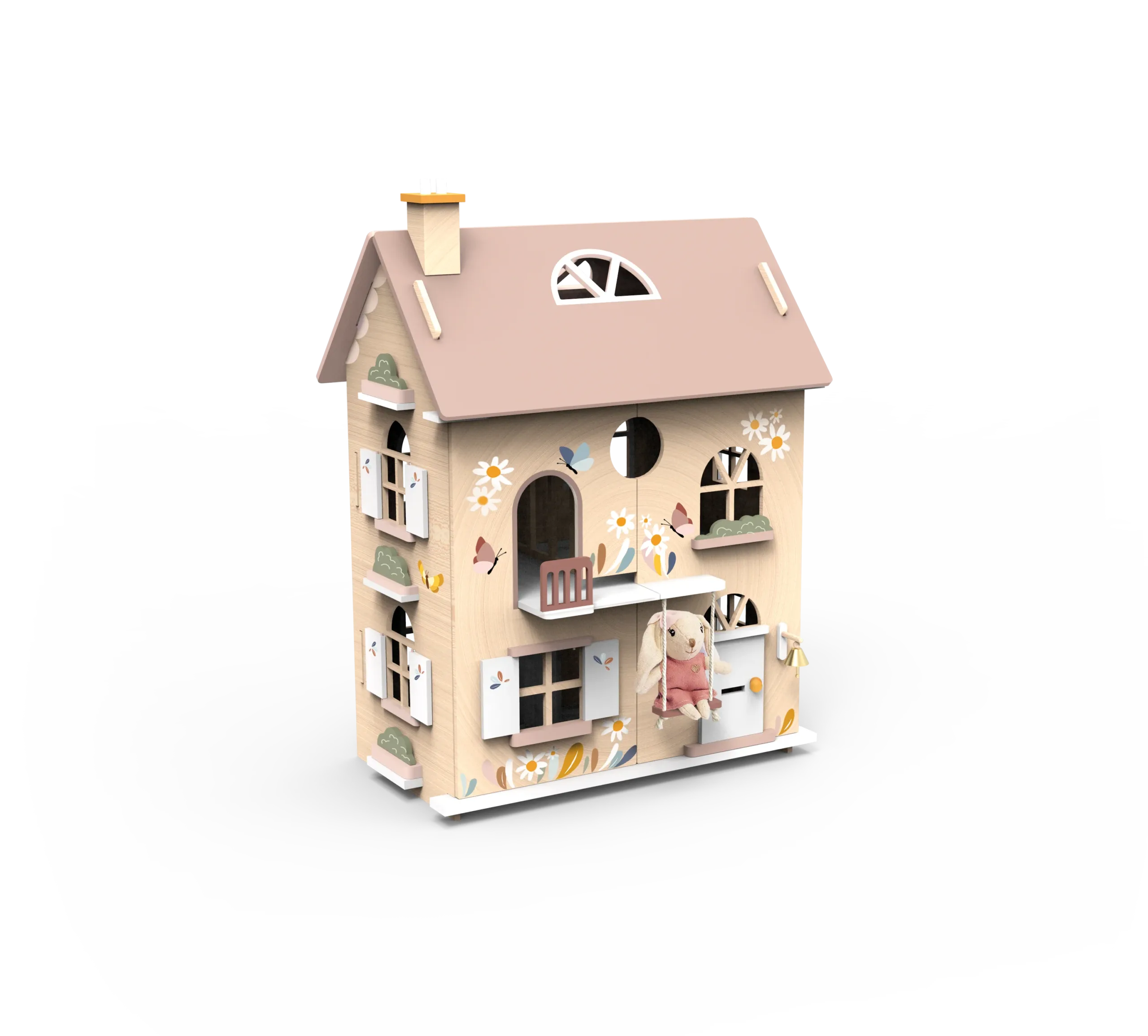 Casita de muñecas Flowers Cottage con set de inicio que incluye 1 personaje - Imagen 3