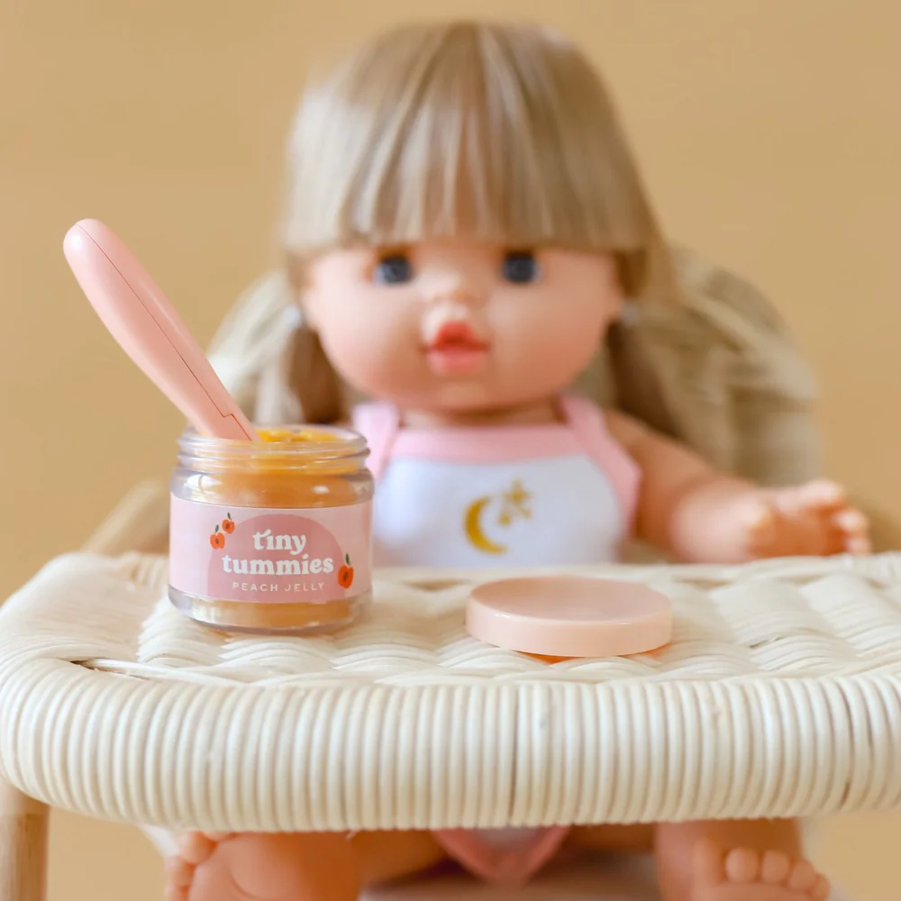 Juego de tarro y cuchara para comida con gelatina de melocotón Tiny Tummies - Imagen 3