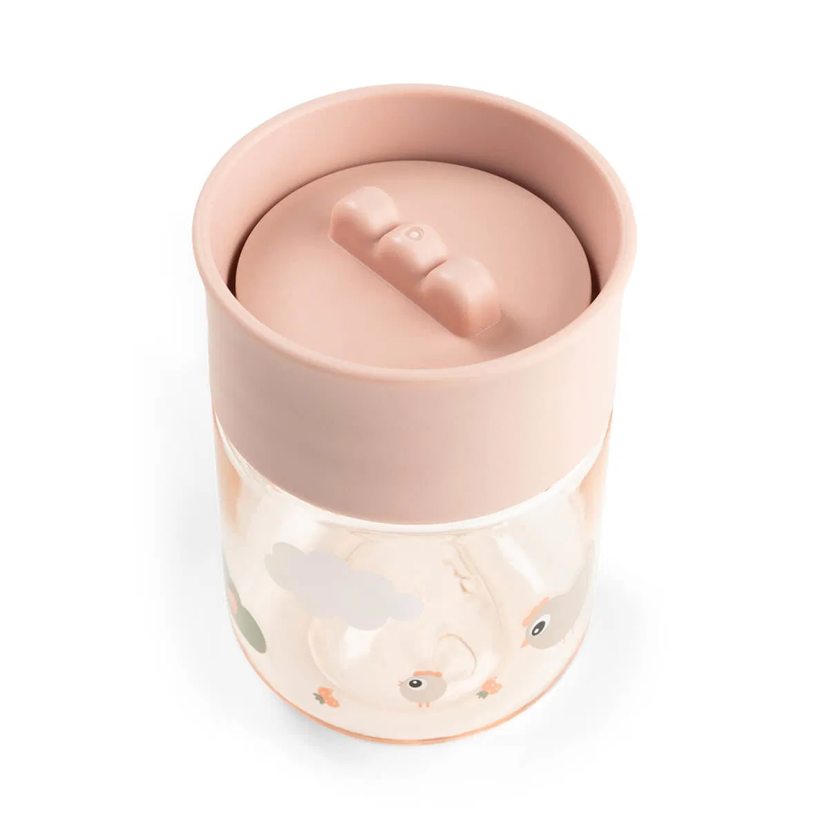 Vaso de aprendizaje con borde de 360° - Antiderrames - Tiny Farm - Polvo - 260 ml - 9 meses o más rosa - Imagen 6