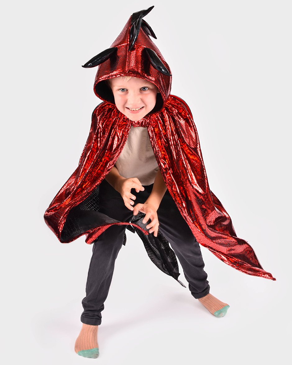 CAPA DRAGÓN ROJO Talla 3-8 años. - Imagen 3