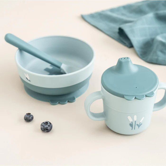 Foodie vajilla First meal con ventosa - Elphee - Azul - Imagen 4
