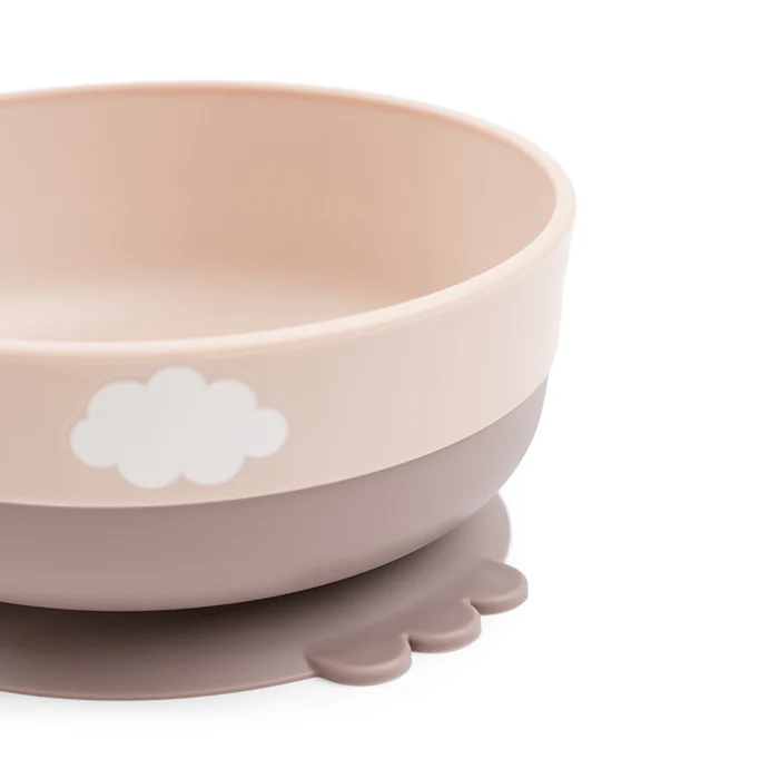 Juego de primera comida para amantes de la comida, succión, nubes felices Rosa - Imagen 9