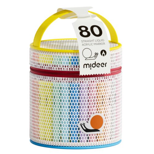 Rotuladores acrílicos fluidos con punta pincel de mideer – 80 colores en tubo Mideer