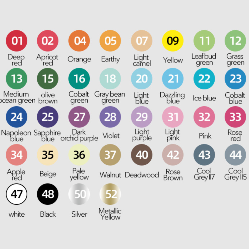 Marcadores acrílicos con punta redonda en estuche blando(36 colores) Mideer - Imagen 5