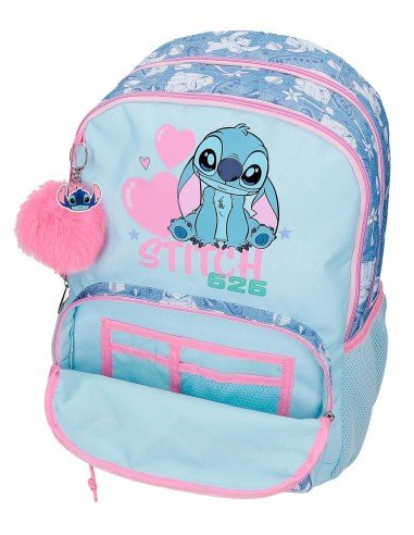 MOCHILA ADAP. 44CM 2C. STITCH HEARTS - Imagen 3