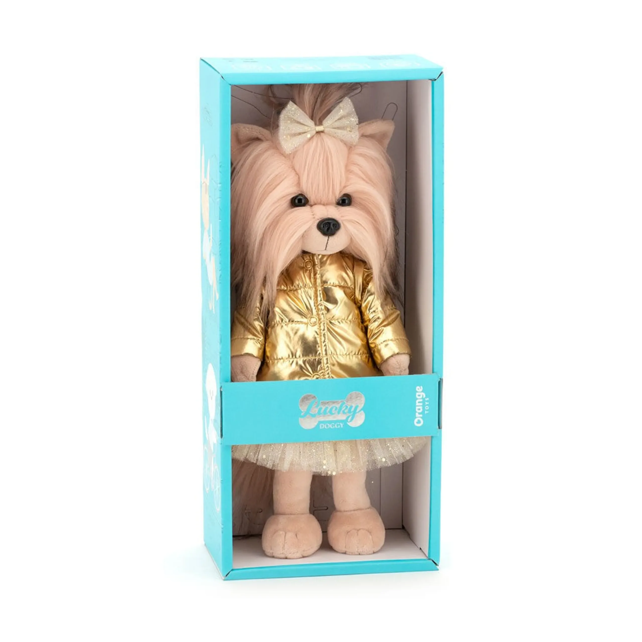 Peluche Lucky Doggy, Lucky Yoyo: Chaqueta dorada 38cm - Imagen 6