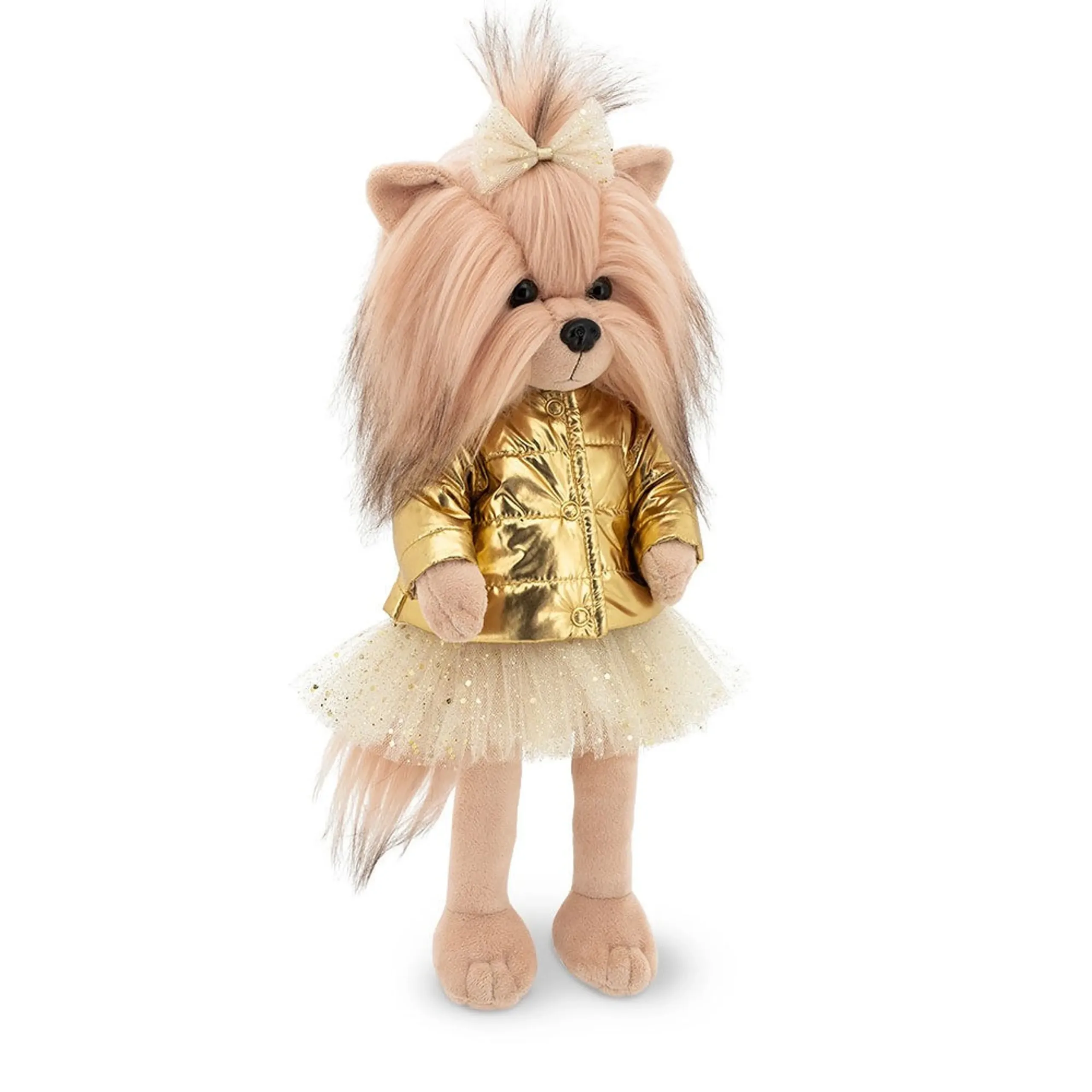 Peluche Lucky Doggy, Lucky Yoyo: Chaqueta dorada 38cm - Imagen 5