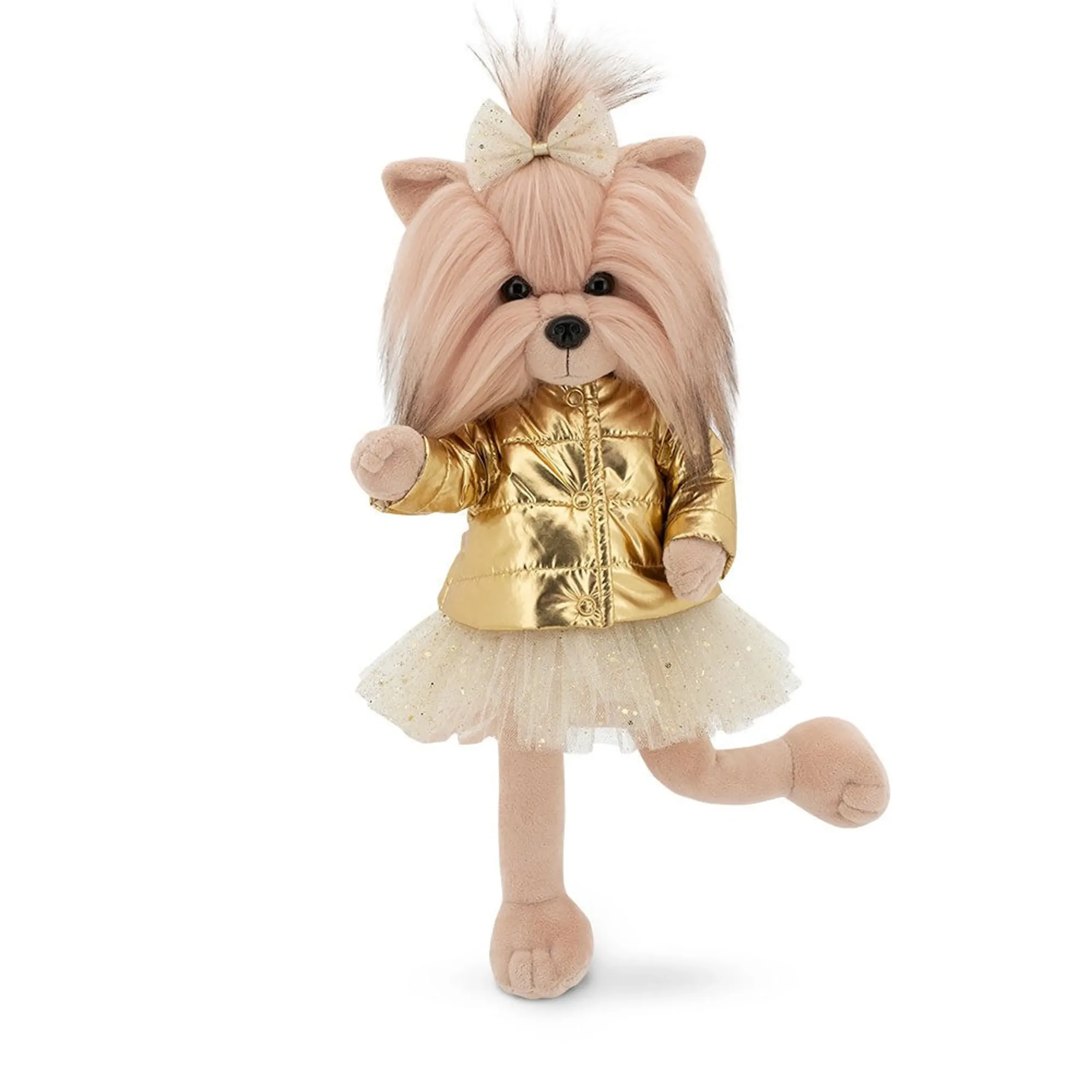 Peluche Lucky Doggy, Lucky Yoyo: Chaqueta dorada 38cm - Imagen 3
