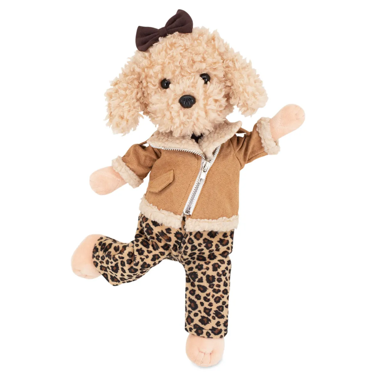Peluche Lucky Doggy, Lucky Fendy: Traje de leopardo 38 cm - Imagen 5